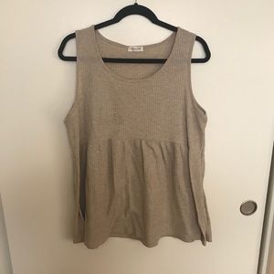 Oatmeal Babydoll Top